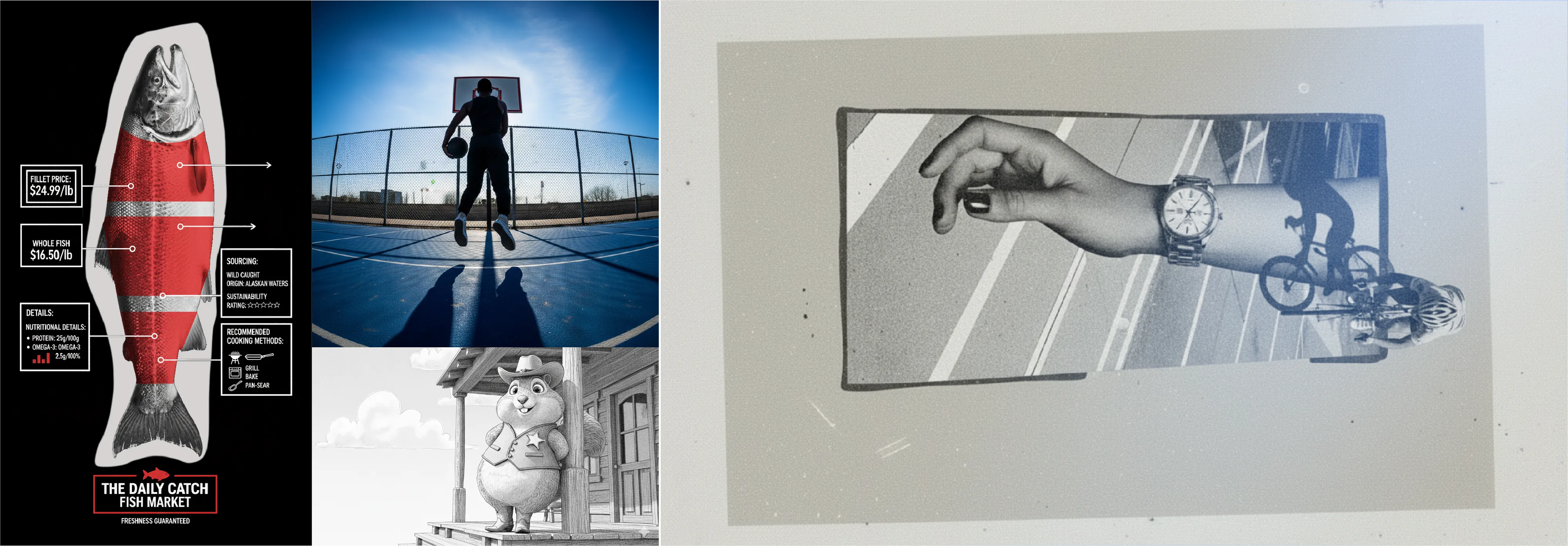 Created images with different aspect ratios