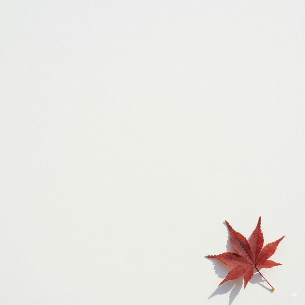 delicate red maple leaf