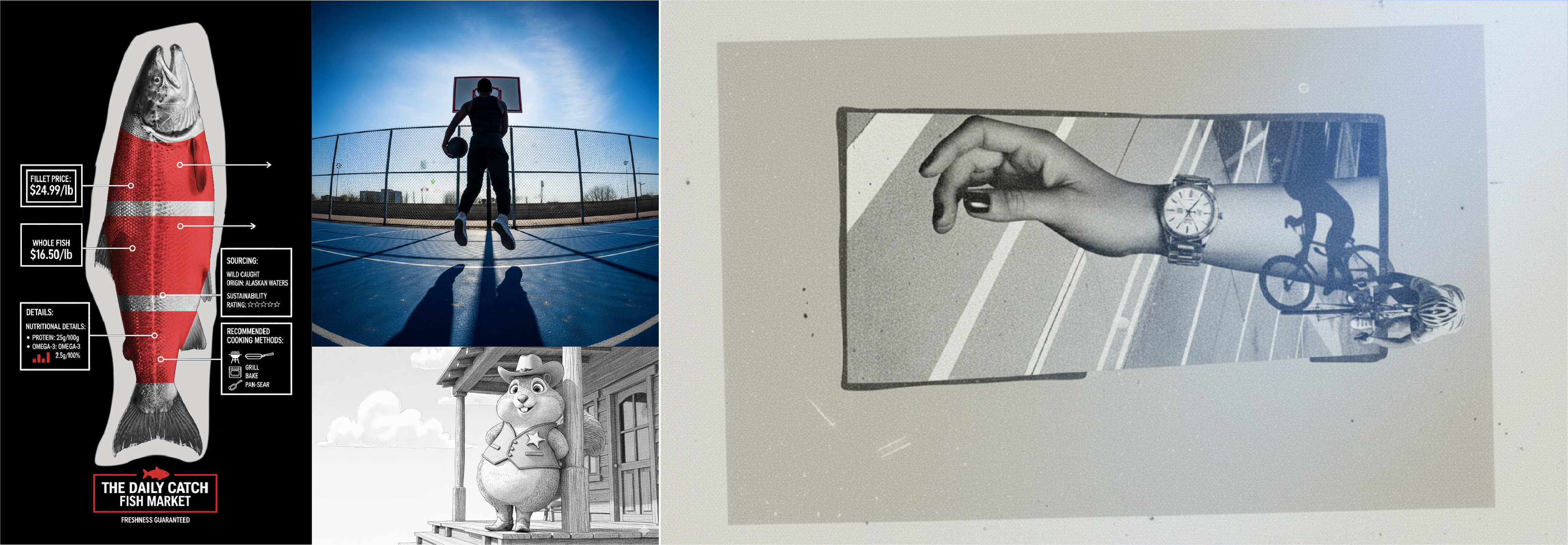 Created images with different aspect ratios