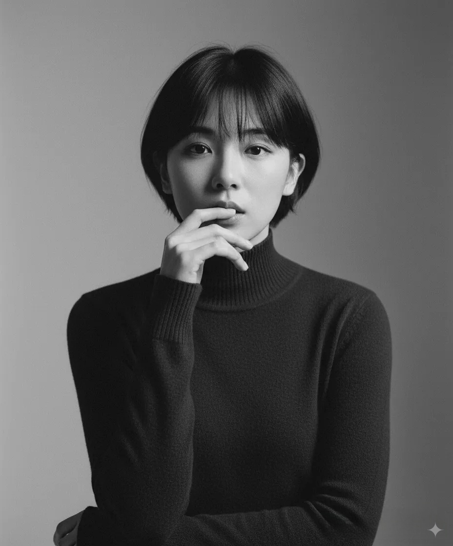 Close-up AI face portrait created with NanoBanana