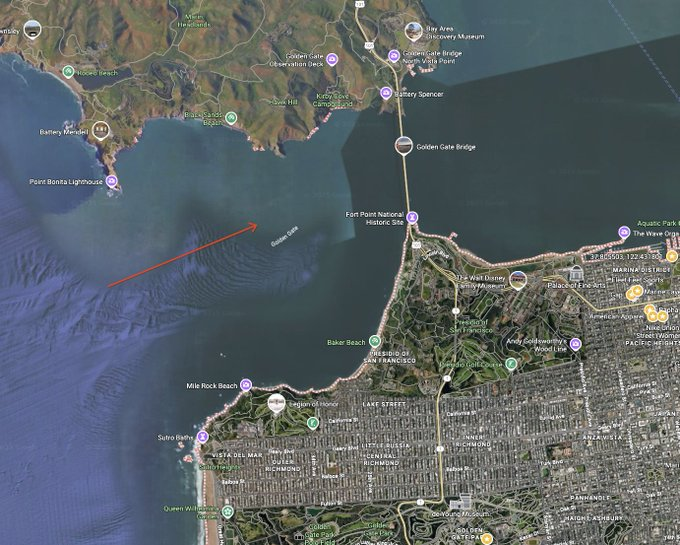 what does the red arrow see